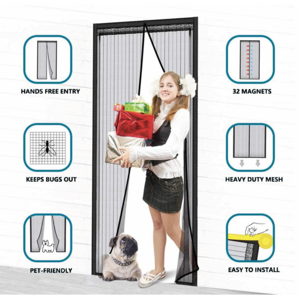 Cortina Mágica Antimosquitos para Puertas