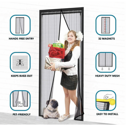 Cortina Mágica Antimosquitos para Puertas