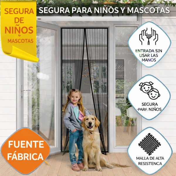 Cortina Mágica Antimosquitos para Puertas